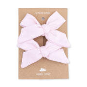 Solid Pink A Boo - 2 Pack Bow Clips