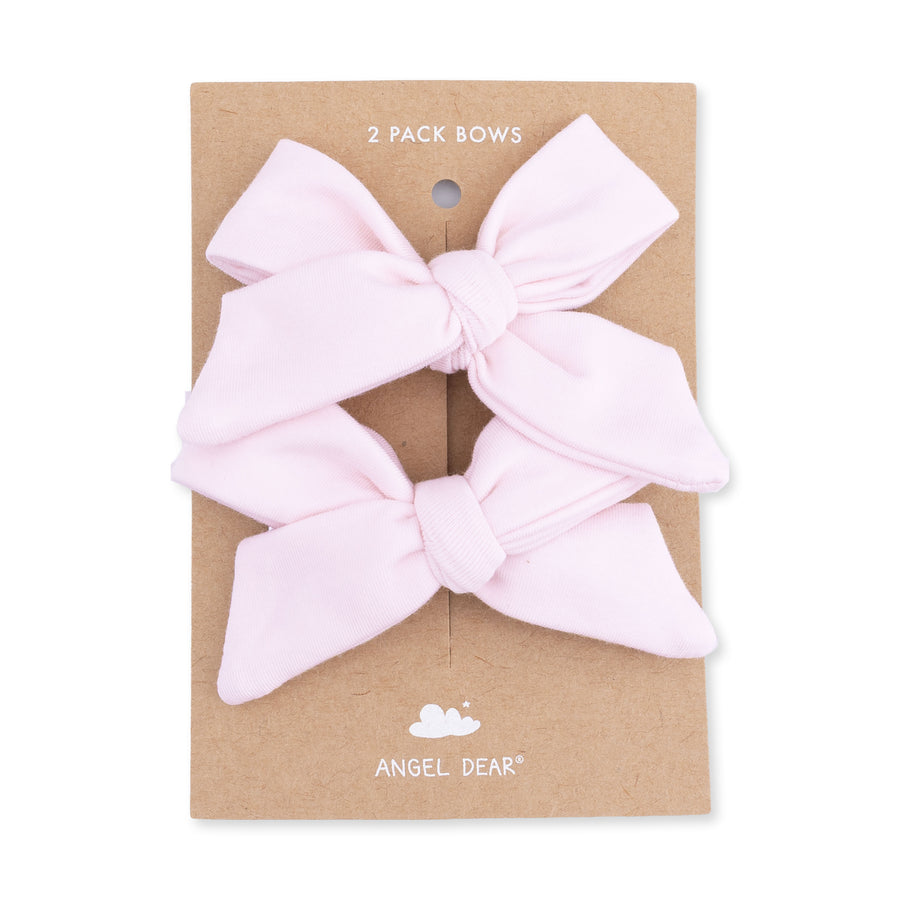 Solid Pink A Boo - 2 Pack Bow Clips