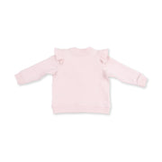 Veiled Pink Bows - V-ruffle Sweatshirt And Legging