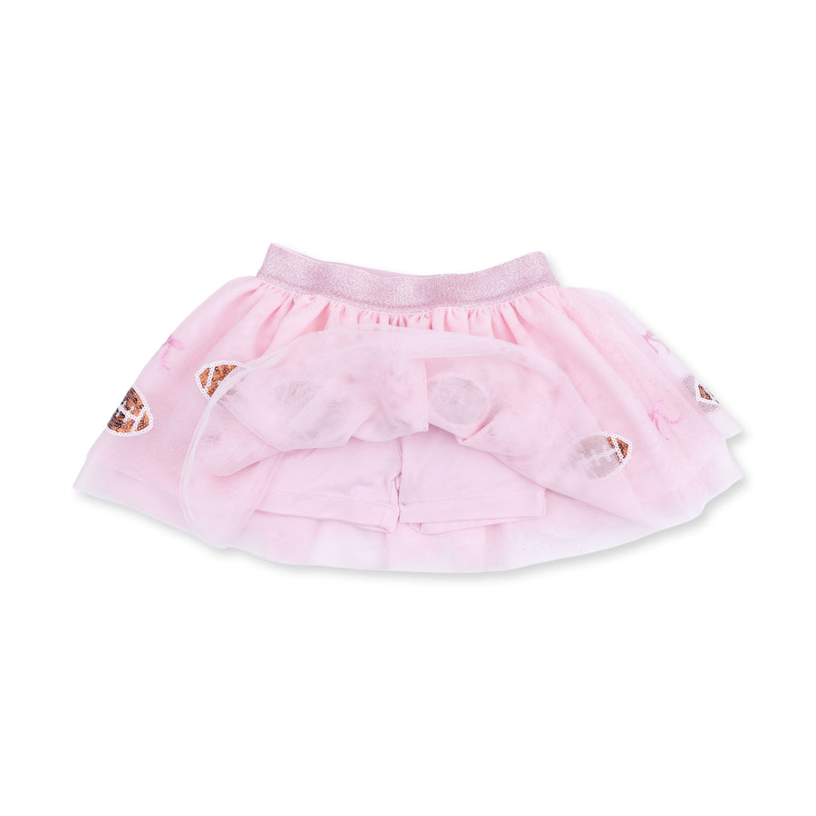 Football Helmets Pink - Tutu Skirt With Bike Shorts