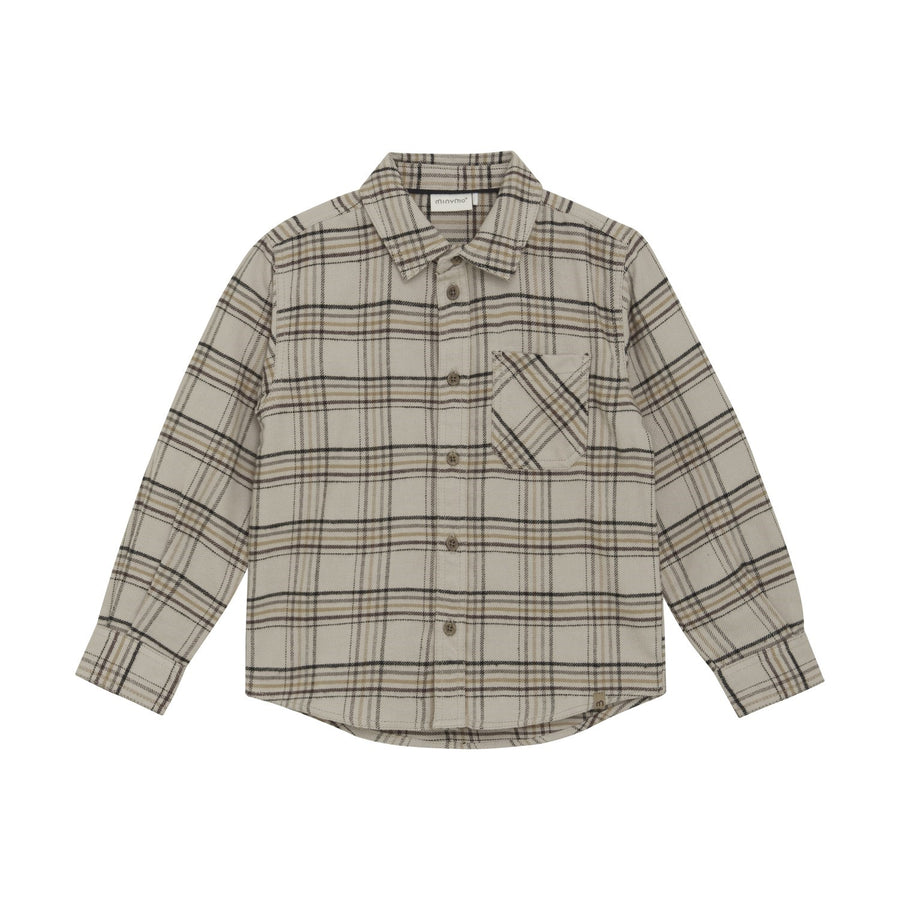 Oxford Tan Plaid Button Up