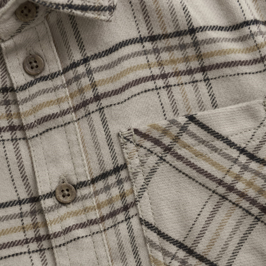 Oxford Tan Plaid Button Up