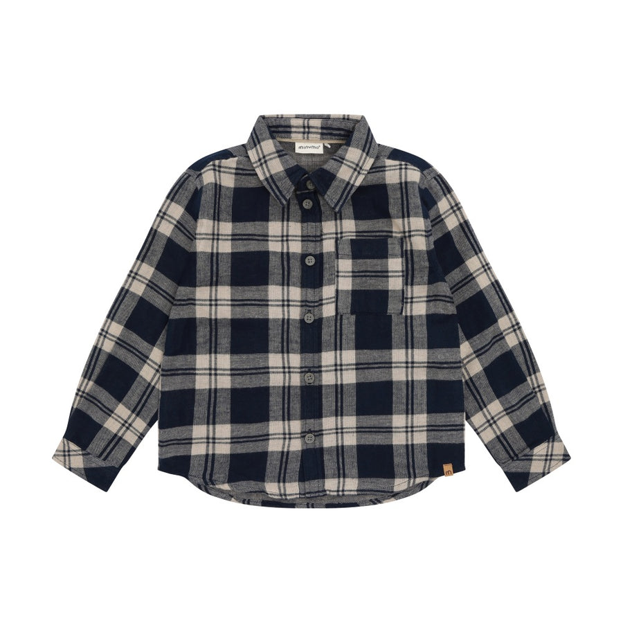 Minymo Check Button Down