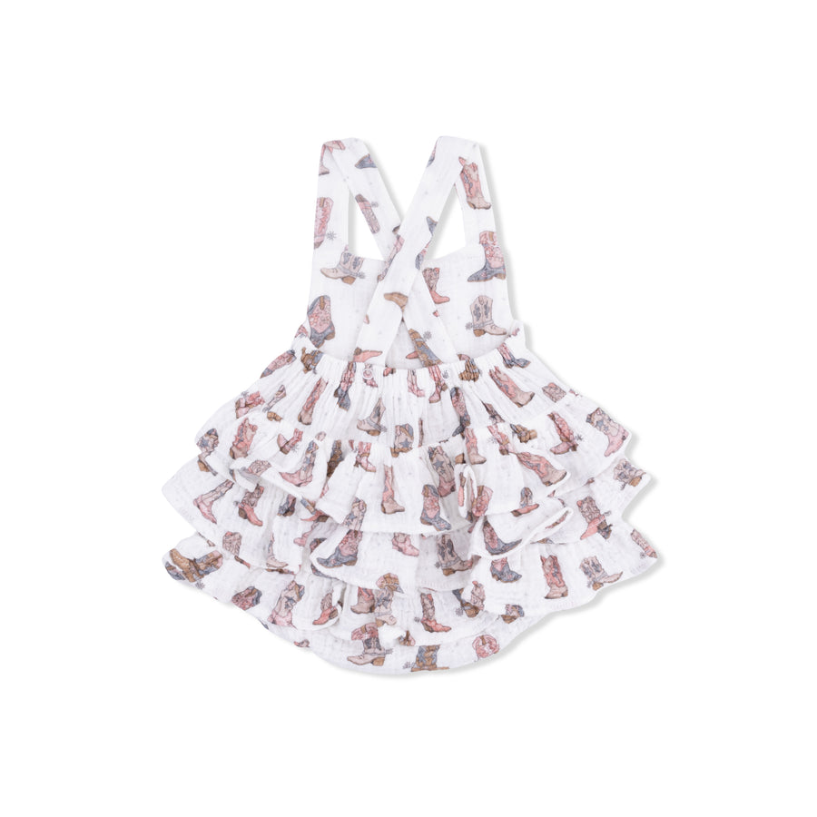 Cowgirl Boots - Ruffle Sunsuit