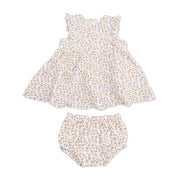 Yellow Country Roses - Ruffle Dress And Bloomer