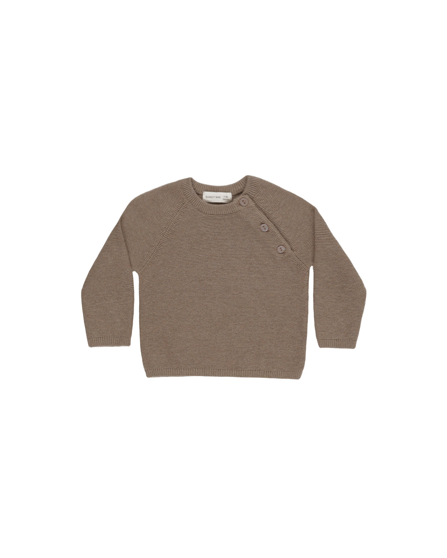 BAILEY KNIT SWEATER HEATHERED MOCHA