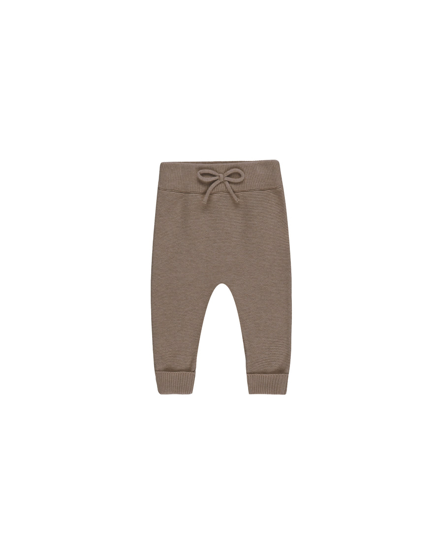 KNIT PANT HEATHERED MOCHA