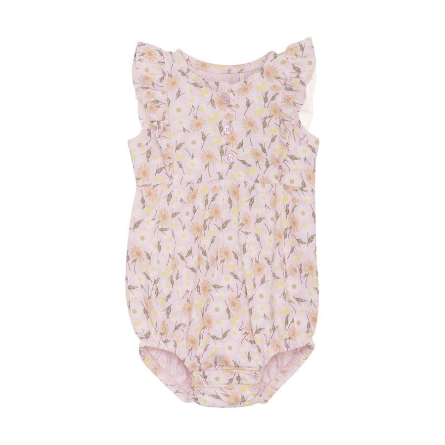 Summer Pink Flowers Baby Suit