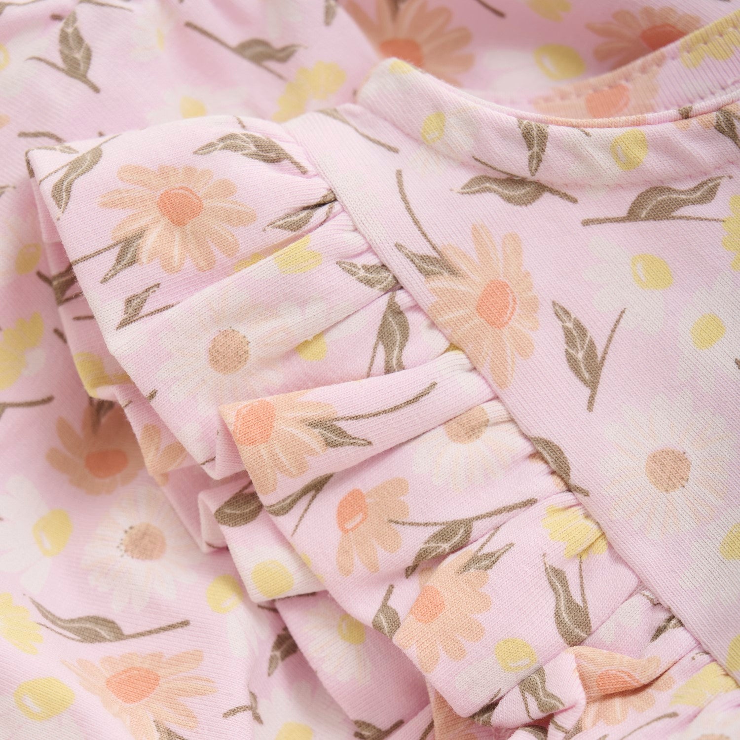 Summer Pink Flowers Baby Suit