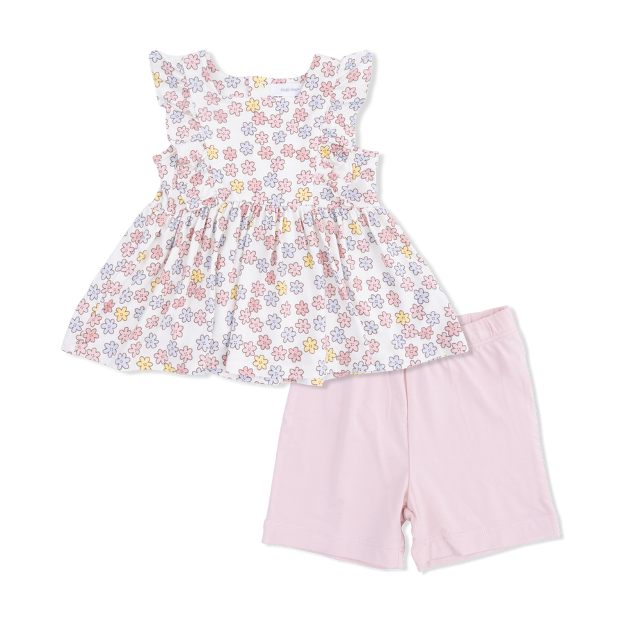 Ruffle Tank And Bike Short