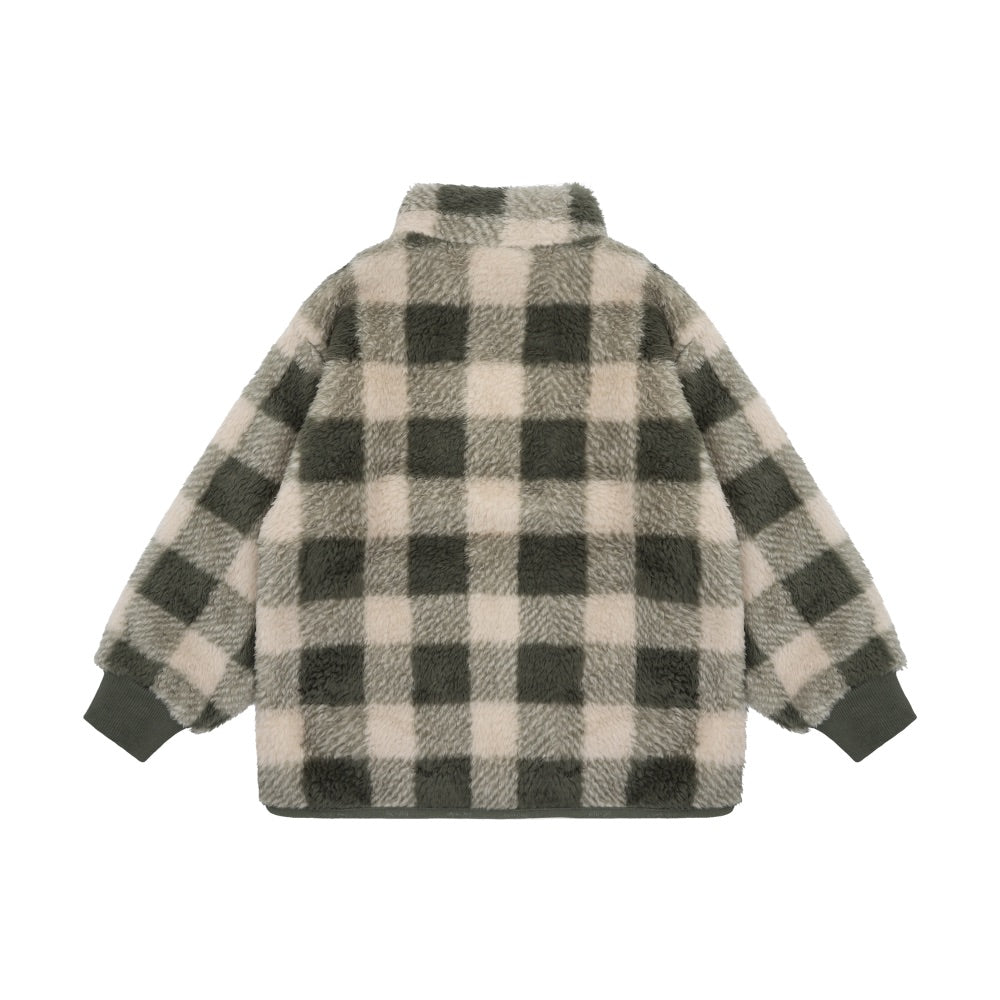 Green Check Teddy Jacket