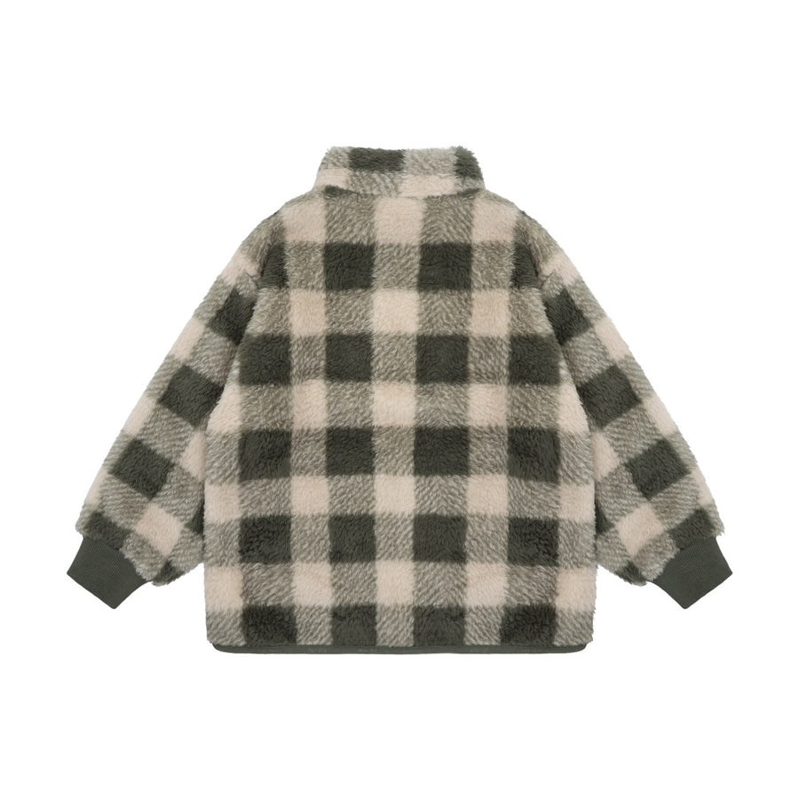 Green Check Teddy Jacket