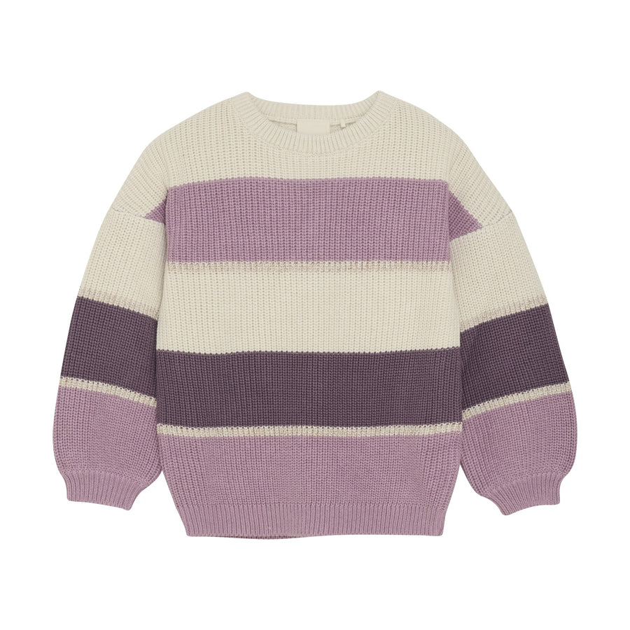 Purple Stripe Pullover Knit