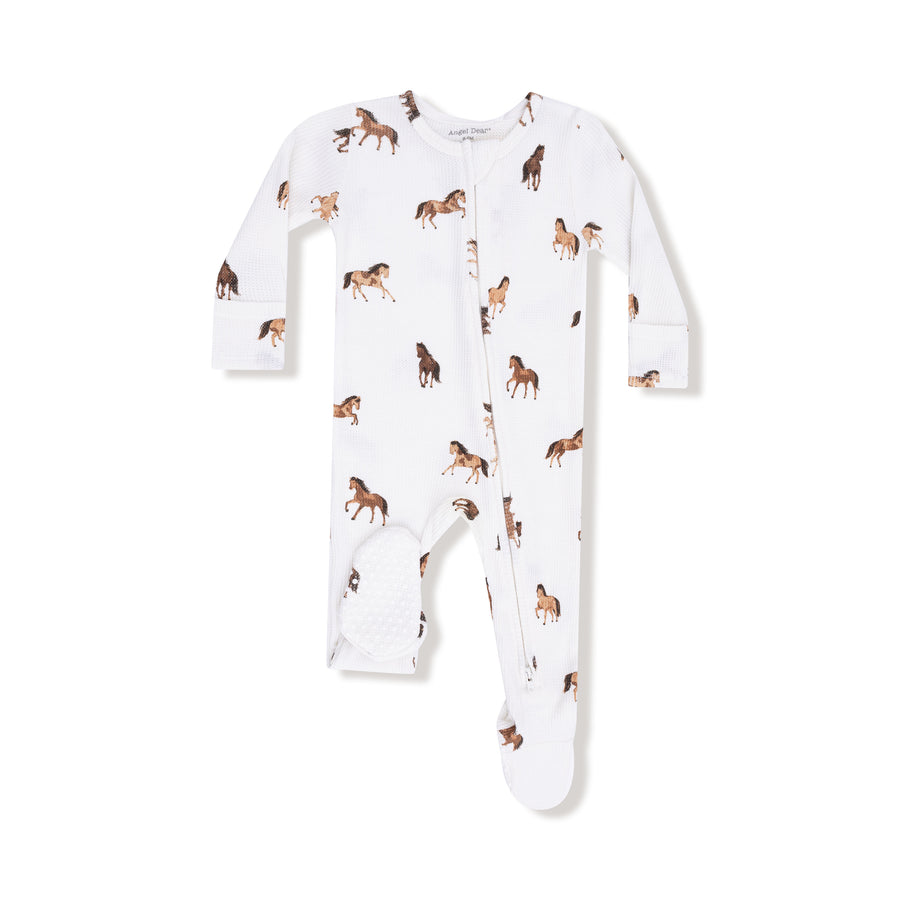 Mini Horses - 2 Way Zipper Footie