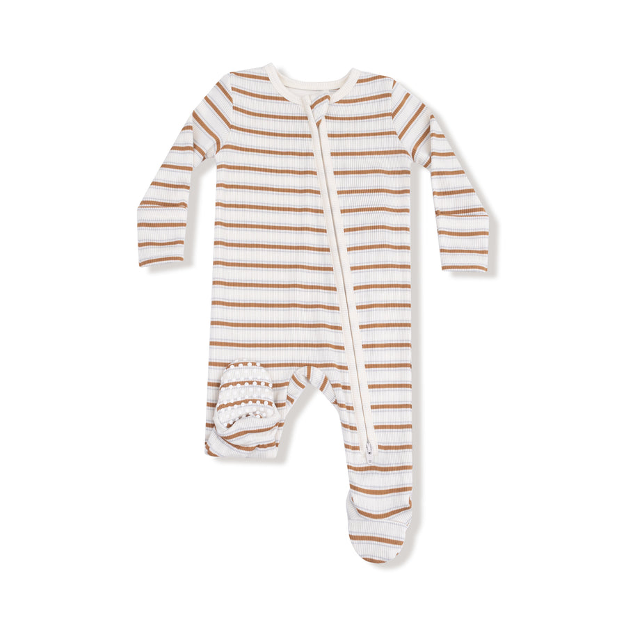 Vintage Stripe - Brown Footie