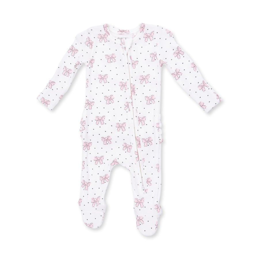 2 Way Ruffle Back Zipper Footie
