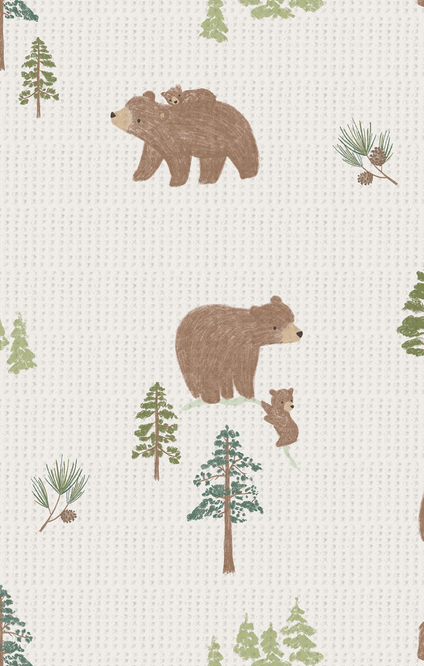 Sweet Brown Bears - 2 Way Zipper Footie