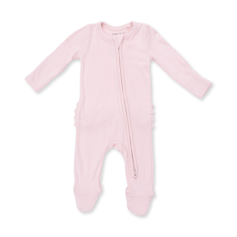 2 Way Ruffle Back Zipper Footie