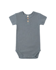 RIBBED HENLEY BODYSUIT