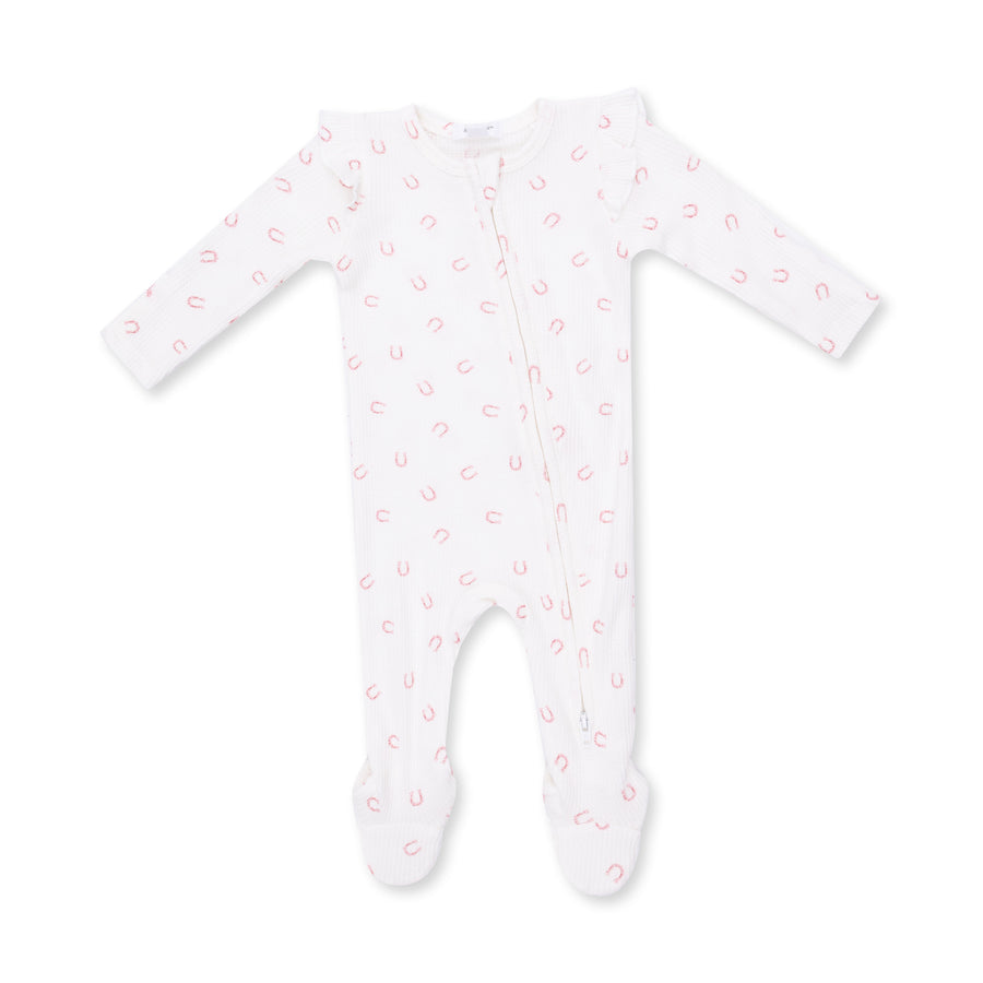 2 Way Ruffle Sleeve Zipper Footie