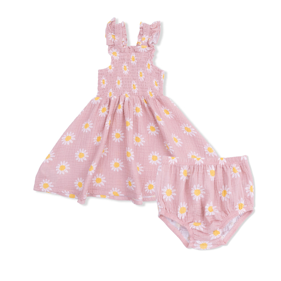 Caitlyn's Daisy - Smocked Sundress With Bloomer