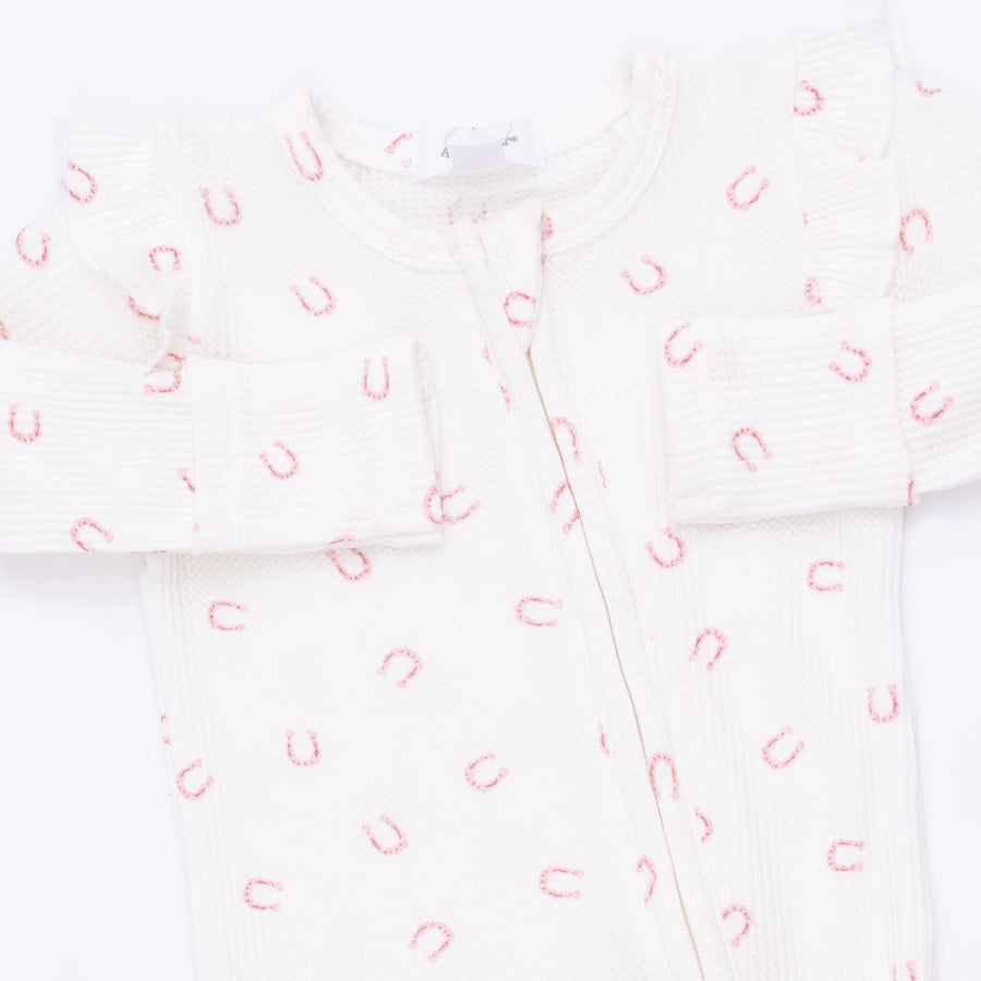 2 Way Ruffle Sleeve Zipper Footie