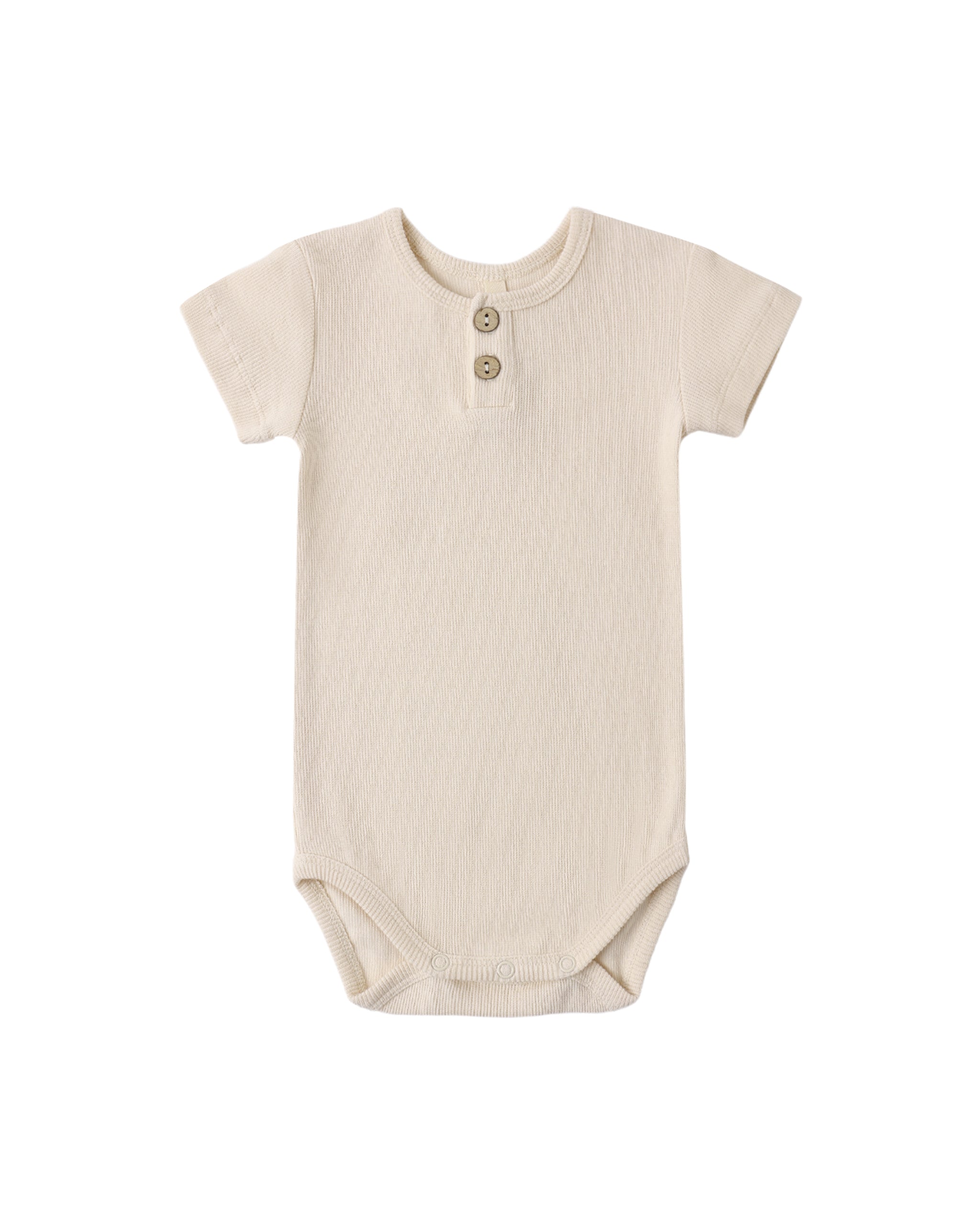 RIBBED HENLEY BODYSUIT