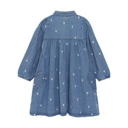 Denim Dress with Hearts